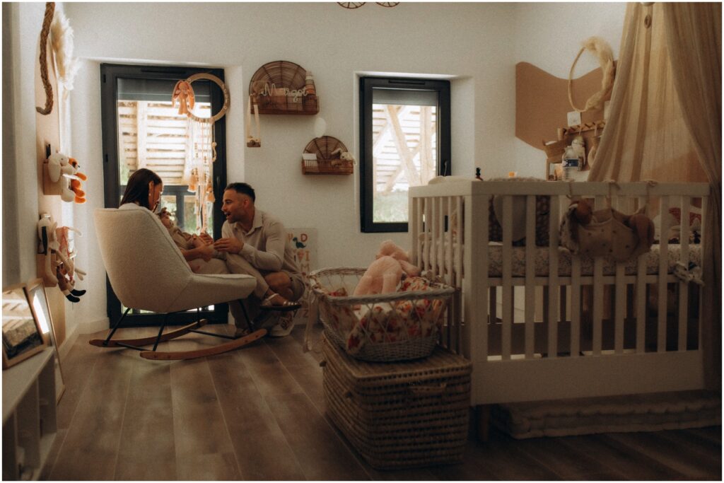 Chambre de bébé photographe famille toulouse